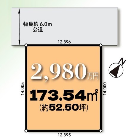 鶴ヶ島市松ヶ丘売地の土地図