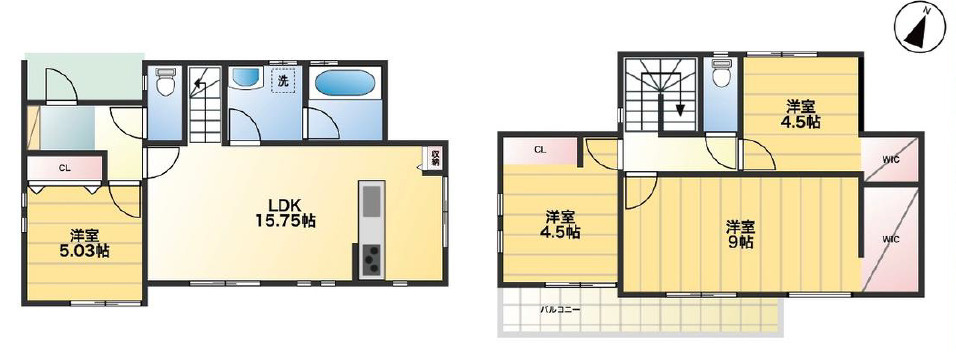 北本市宮内１丁目　中古戸建の間取り