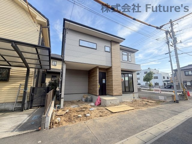三郷市鷹野4丁目　新築戸建の外観|現地の写真になります。