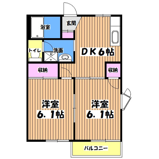 【間取り】 | グリーンハウスハシモトA