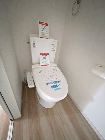 新築戸建・新築建売　郡山市富久山町8期　明健小・明健中のトイレ|白を基調とした清潔感のある空間！各階に設置しています！