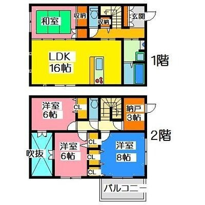 上村貸家の間取り
