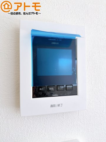 【防犯設備】 | 焼津市三ケ名3期　新築戸建　全1棟 | TVモニター付きインターホンは訪問者を確認することができて、防犯性に優れています♪