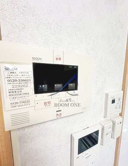 ドゥマール市川のセキュリティ|モニター付きインターホンです。