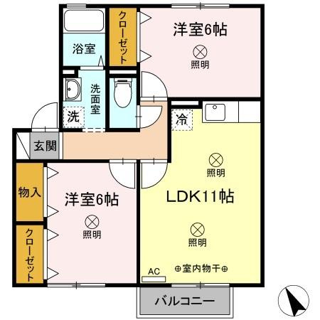 ウィルモア観月坂 A棟の間取り