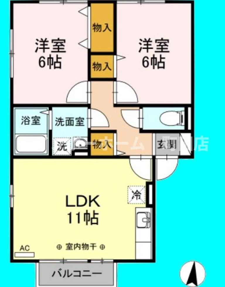 アバンティーヌ淵野辺　Ａ※初期費用分割あと払いサービス利用可能物件の間取り