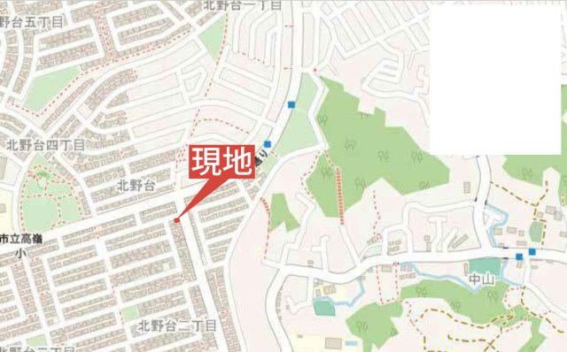 『八王子市新築戸建て』八王子市北野台2-34-6【仲介手数料無料】　３０期の地図|～仲介手数料無料☆八王子ひなた不動産～八王子市北野台　新築戸建て