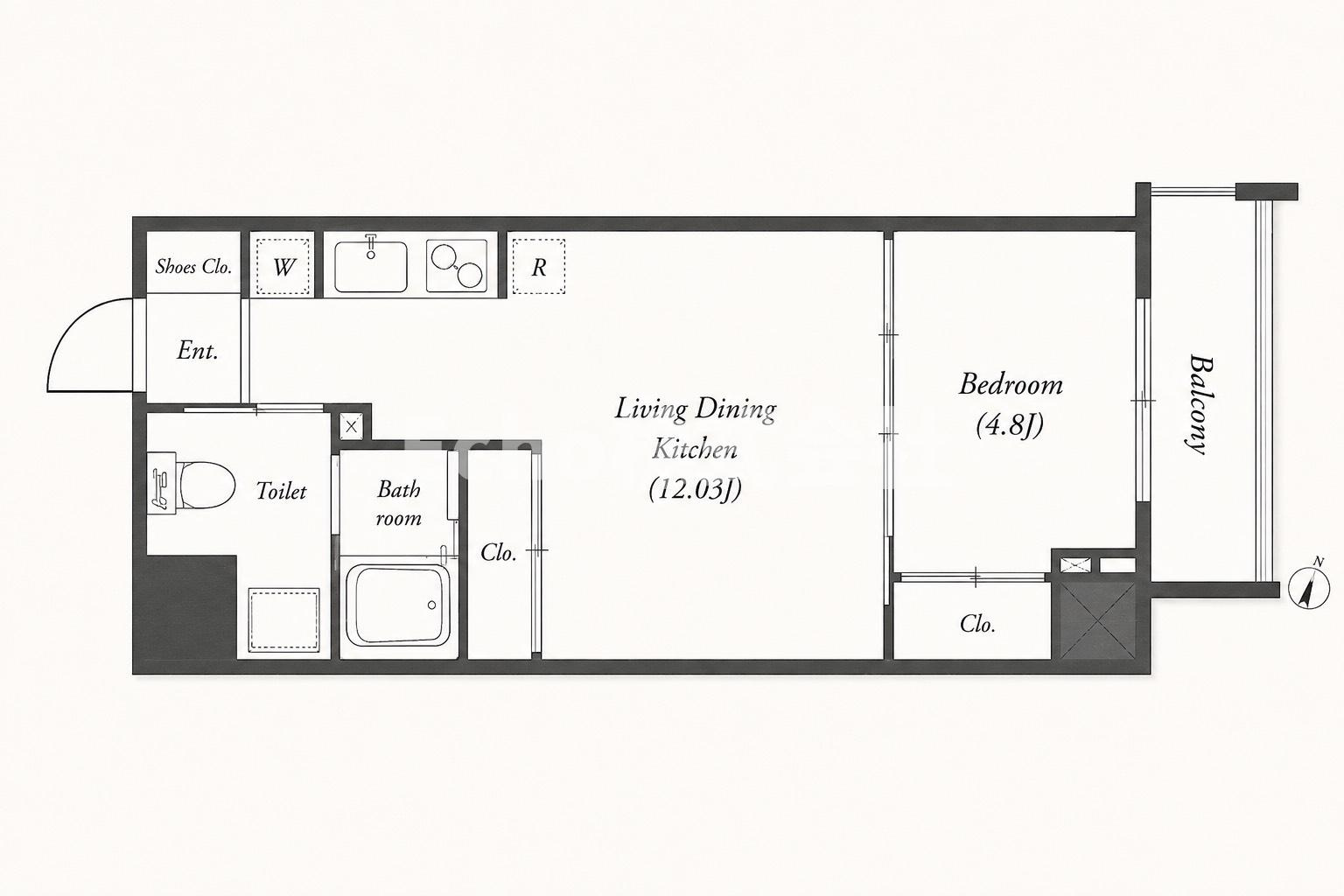 Uresidence Temmabashiの間取り