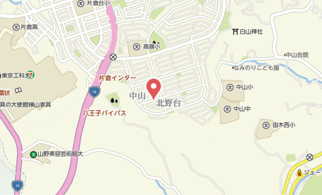 『八王子市中古戸建て』八王子市北野台3-26-9【仲介手数料無料】　八王子市北野台の地図|～仲介手数料無料☆八王子ひなた不動産～八王子市北野台　中古戸建