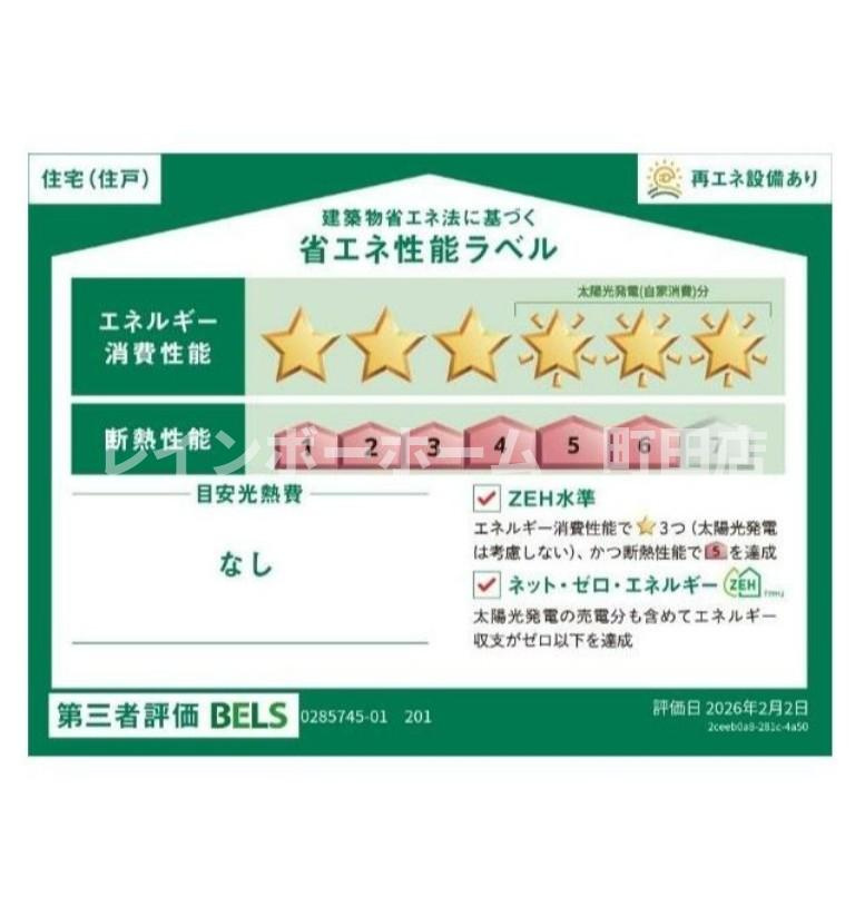 ココル※初期費用分割あと払いサービス利用可能物件の省エネ性能ラベル