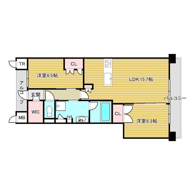 ジオ茨木西中条の間取り