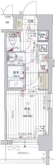 レジュールアッシュ京橋クロスの間取り