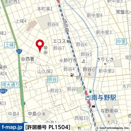 プレジール南与野の地図
