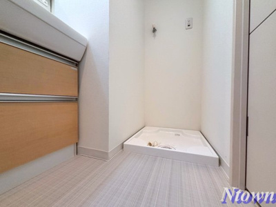 【設備】 | グランメゾン黒川 | 洗濯機置き場です。