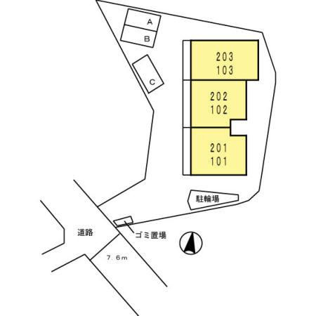 グリーンフロート山田東の区画図