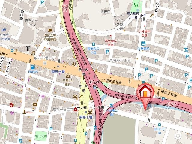 レジディアタワー麻布十番の地図