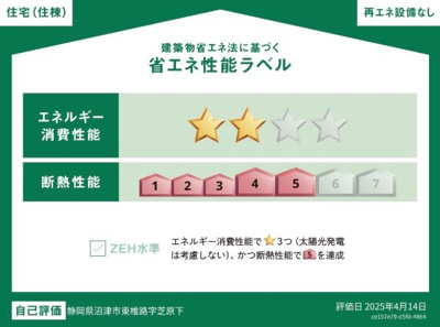 【外観】 | 沼津市東椎路新築アパート | 省エネ性能ラベル