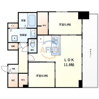 【間取り】 | S-RESIDENCE松屋町asence　中央小学校区 | S-RESIDENCE松屋町asence 　間取り