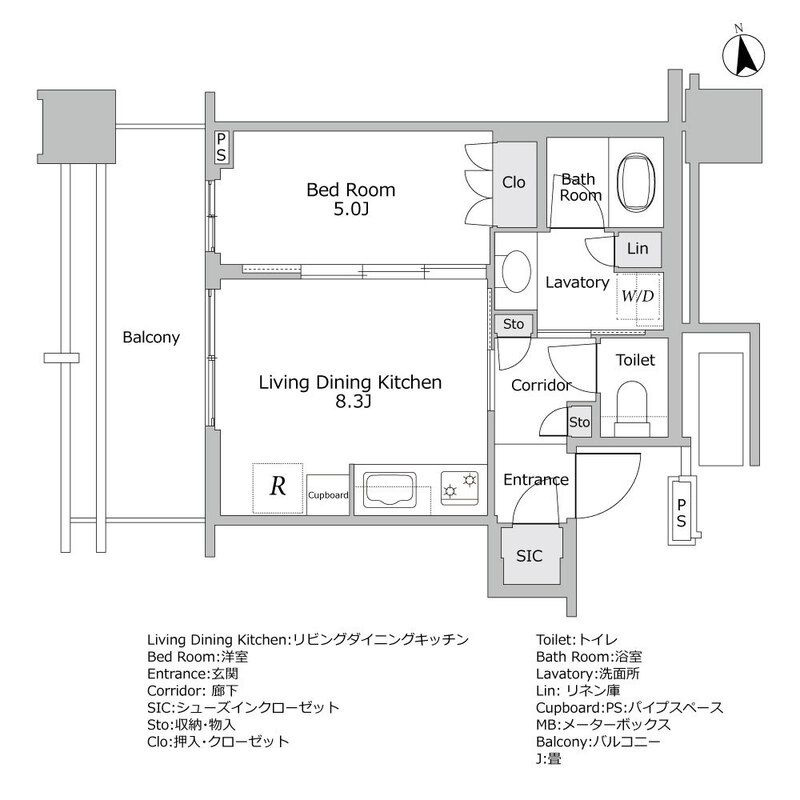 白金ザ・スカイ　E棟の間取り