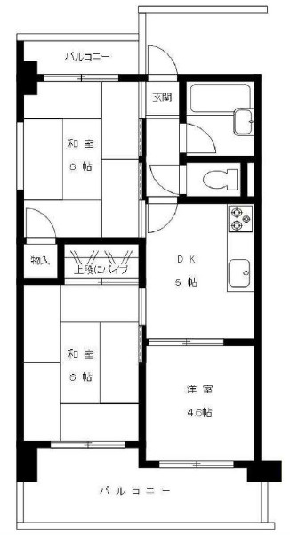 甲南メゾン青木の間取り