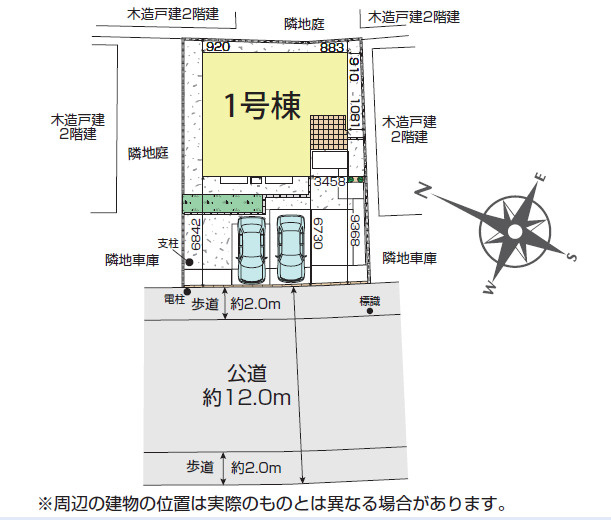 【坂戸市鶴舞2丁目　区画図】