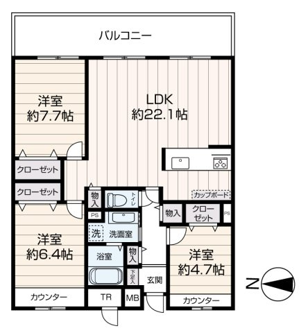 ライオンズマンション大阪狭山弐番館の間取り