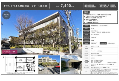 【その他】 | グランドベイス世田谷ガーデン　仲介手数料無料＋40万円現金プレゼント中