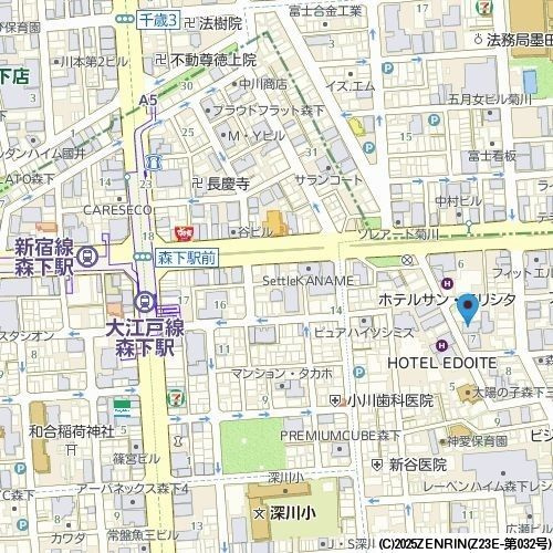 ウィルテラス森下三丁目の地図