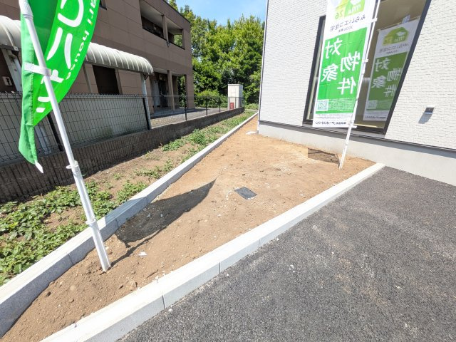 土浦市神立東　第5　新築戸建　2号棟の庭|日当たりや広さを現地で体感してください。理想のガーデニングや家庭菜園を始めてみませんか。