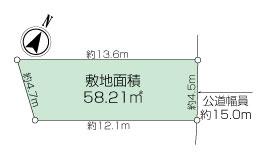 金沢区寺前 建築条件なし売地の画像