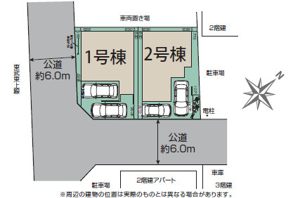 【坂戸市関間4丁目　区画図】