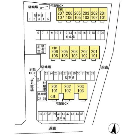 スカイブルー　Ｆの区画図