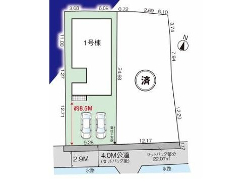 グラファーレ岡山市北区西辛川【4期】【仲介手数料無料】の区画図
