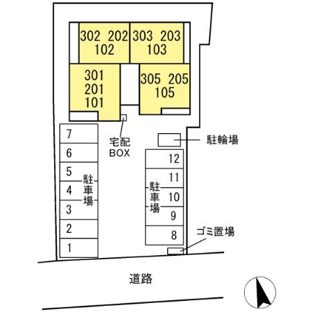 Ｄ-Invest東原A　Aの区画図