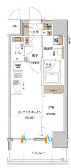 リビオレゾン靭公園の間取り