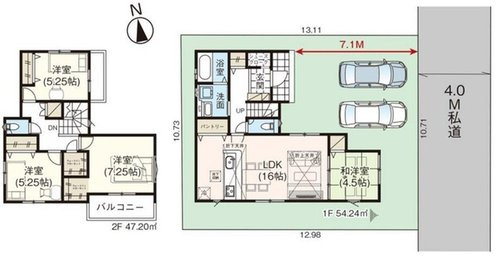 グラファーレ　岡山市南区泉田【３期】【仲介手数料無料】の間取り