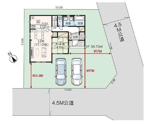 グラファーレ　岡山市南区藤田【９期】【仲介手数料無料】の区画図