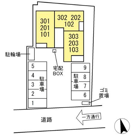 Ｄ-Invest東原B　Bの区画図
