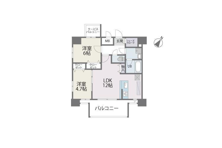 モダンパラッツォ博多デュオグランデEastの間取り|使いやすい間取りです。