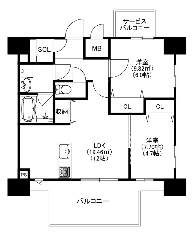 モダンパラッツォ博多デュオグランデWestの間取り|使いやすい間取りです。