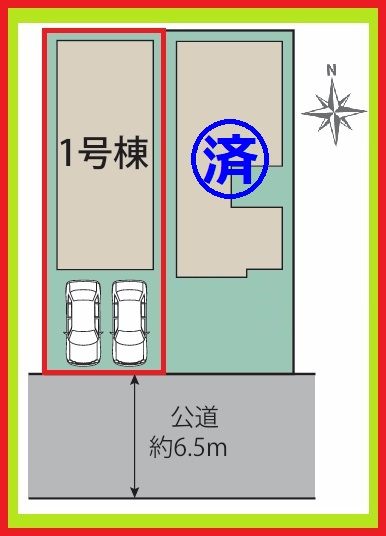 名古屋市中川区水里５丁目の新築一戸建の区画図|◇１号棟◇