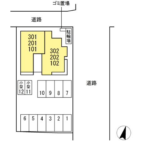 ガーデン　ラピッズの区画図