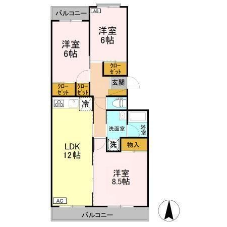 下石倉北ハイツの間取り