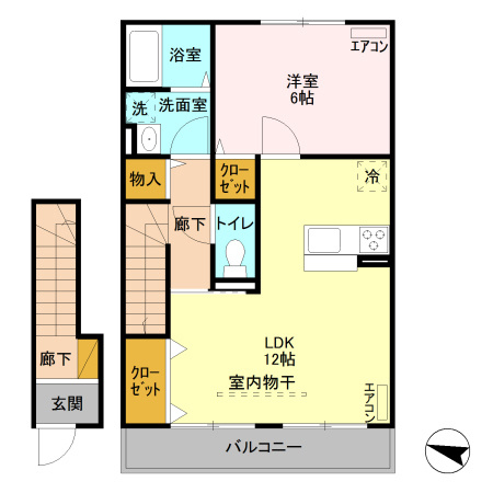 アロッジオ城川の間取り
