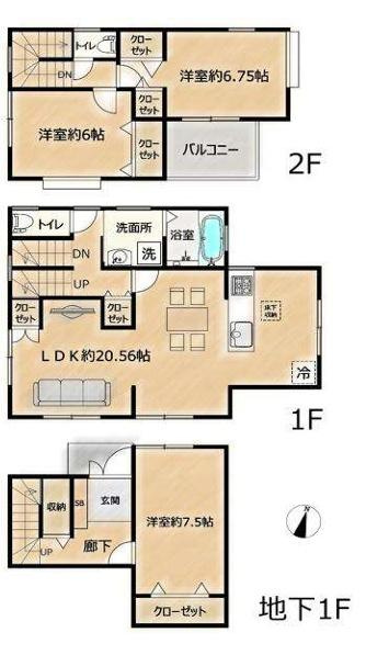 横浜市緑区東本郷４丁目の中古一戸建の間取り|使い勝手の良い3LDK
お気軽にお問い合わせください。