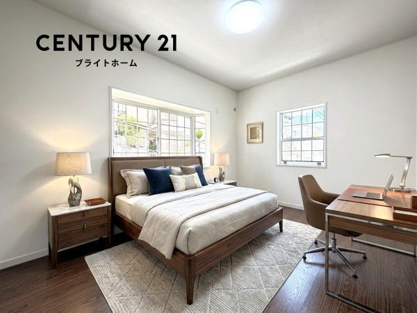 横浜市磯子区滝頭１丁目の中古一戸建の洋室|二面採光の明るい洋室♪
休日はこちらでおくつろぎ下さい♪
※家具等はＣＧでの参考レイアウトです。