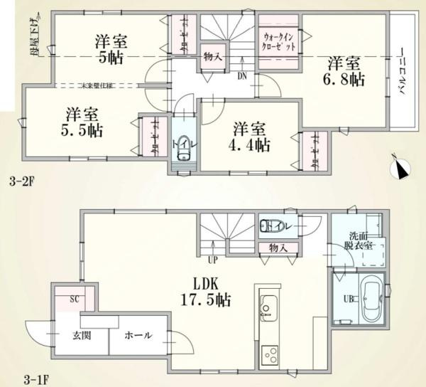 横浜市中区本牧町１丁目の新築一戸建の間取り|使い勝手の良い3LDK
お気軽にお問い合わせください。
