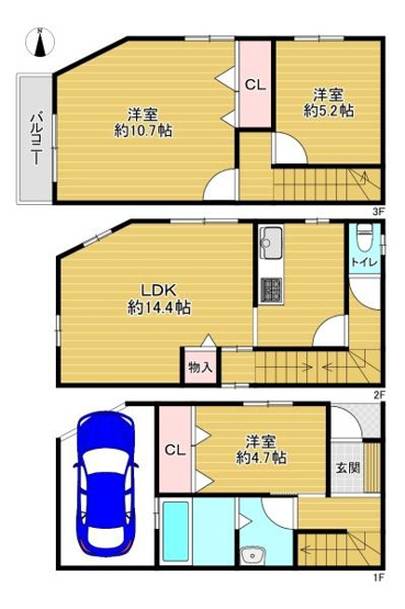 【間取り】 | 大阪市鶴見区緑3丁目　中古戸建