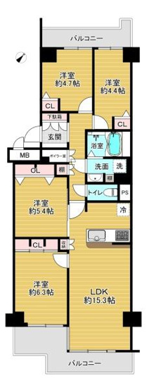 【間取り】 | 京橋グリーンハイツ2号棟