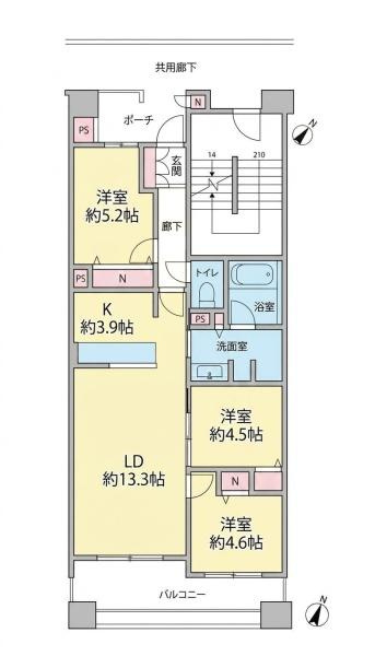 新百合ヶ丘パークハウスヒルズテラスの間取り